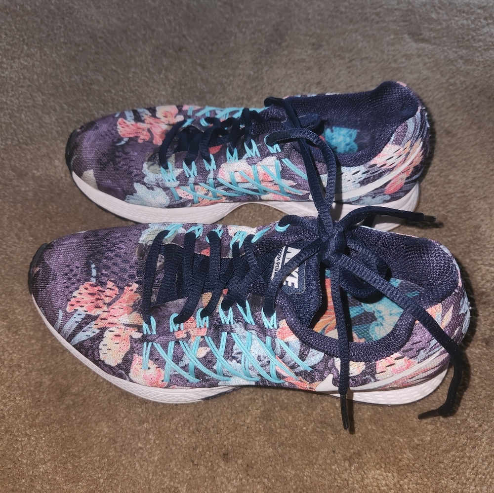 Nike Air Zoom Pegasus 32 Photosynthesis 724381-401 Dark Obsidian Floral Size 6